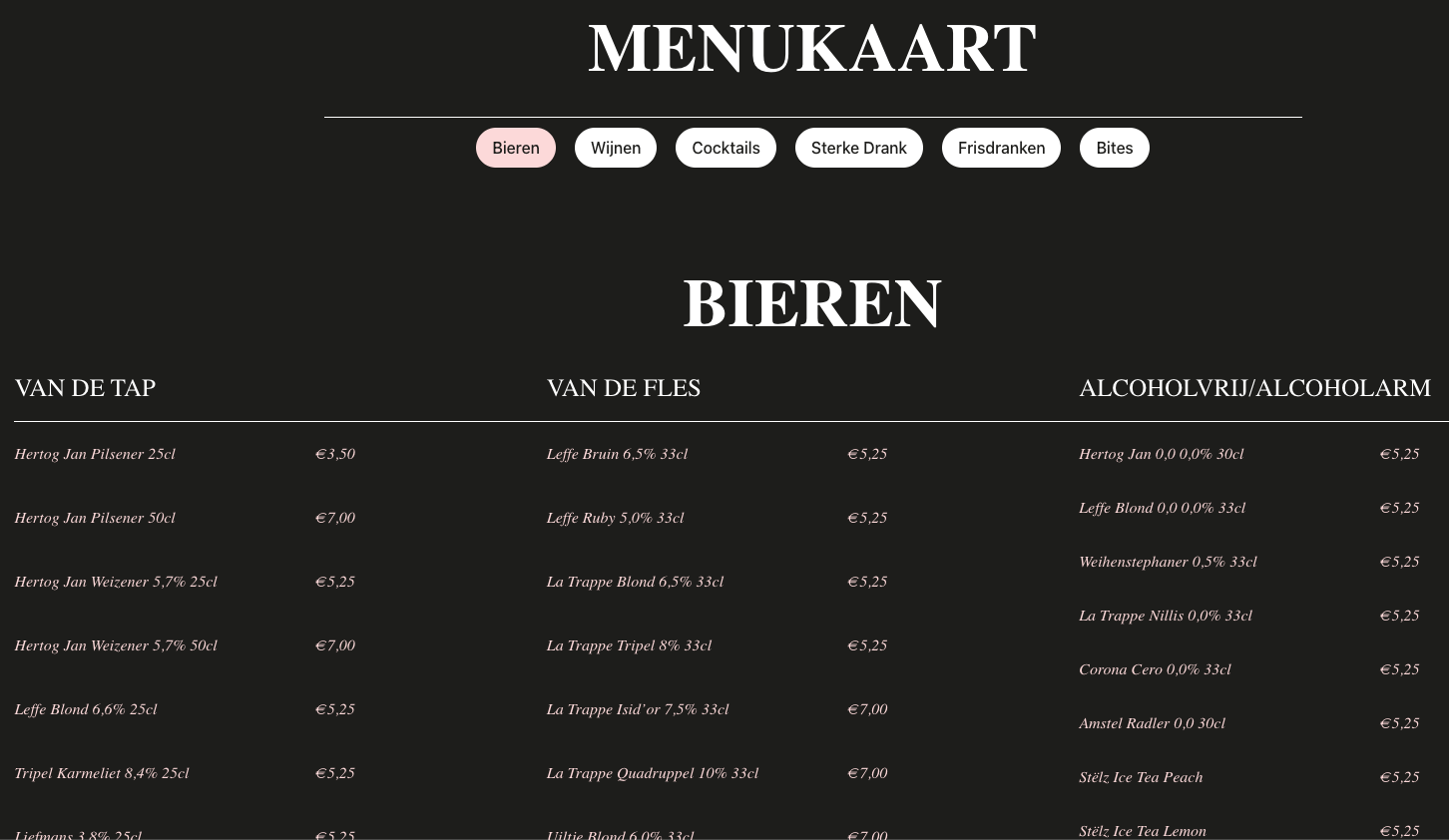 Bar-Robuuzt in Raalte menukaart 2