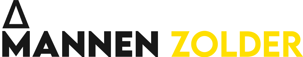 Logo-ontwerp voor De Mannenzolder in zwart en geel