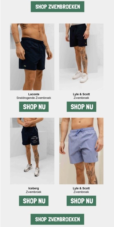 Nieuwsbrieven voor Soccerfanshop in Breda zwembroeken producten