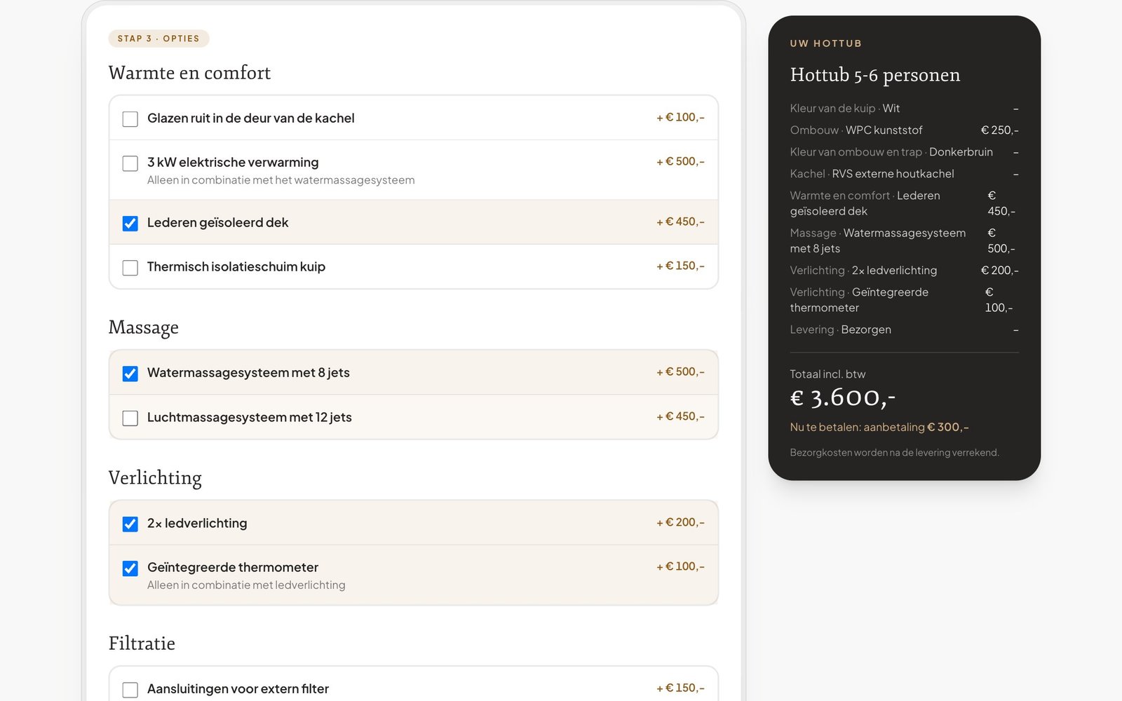 Offertetool voor Twentse Hottub in Daarlerveen – opties met live prijs