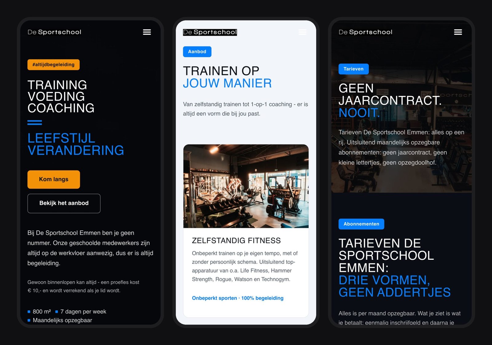 De Sportschool in Emmen mobiel